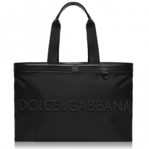 DOLCE AND GABBANA LOGO 黑色手提袋