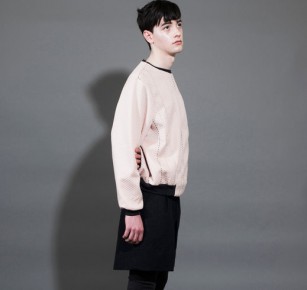 Pink Textured Sweatshirt 粉紅色打孔上衣