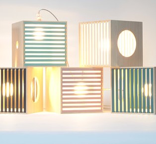法國木匠HURLU design環保企劃 再生的小方燈