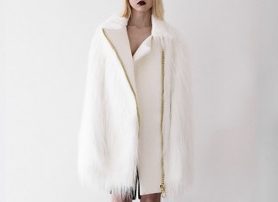 White Faux Fur Jacket 白色人造皮草外套