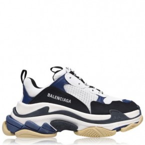 BALENCIAGA 藍白黑Triple S運動鞋