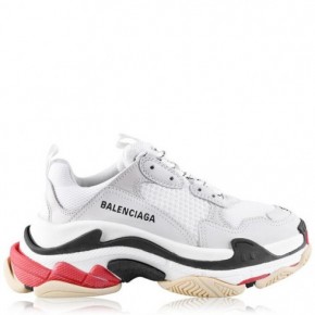 BALENCIAGA Triple S 紅白拼色運動鞋