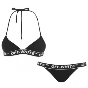 OFF WHITE Logo織帶比基尼