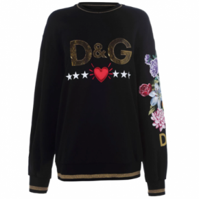 DOLCE AND GABBANA 刺繡衛衣