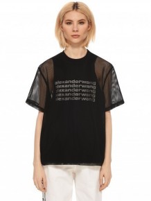 Alexander Wang Logo網紗T-shirt